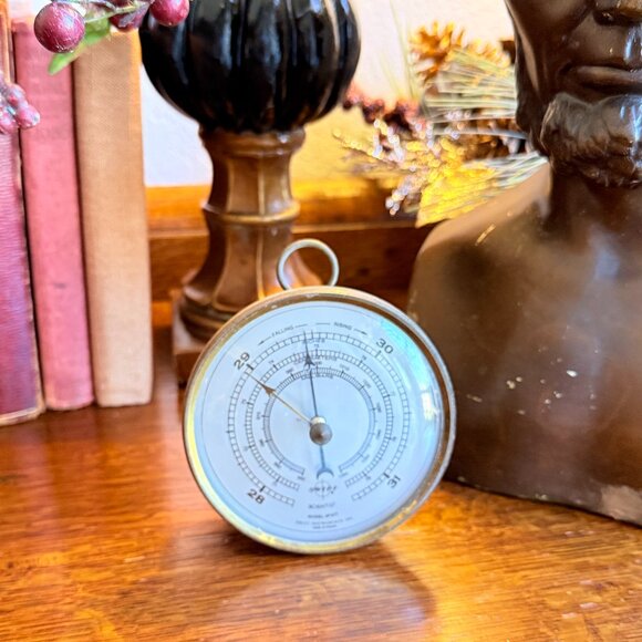 Vintage Other - Vintage Swift Instruments Scientist Model #477 Brass Barometer Made in France
